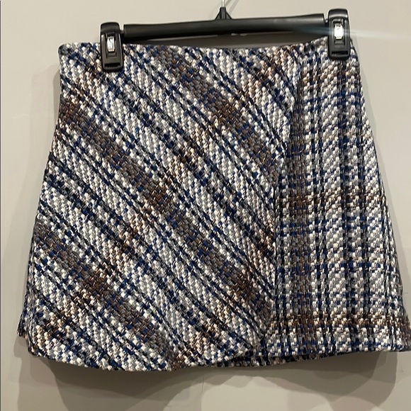Zara Dresses & Skirts - Stylish Blue and grey Plaid Skirt mini new Zara medium
